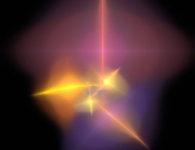 Siyah Renk Üzerine Bir Dijital Fraktal Resmi