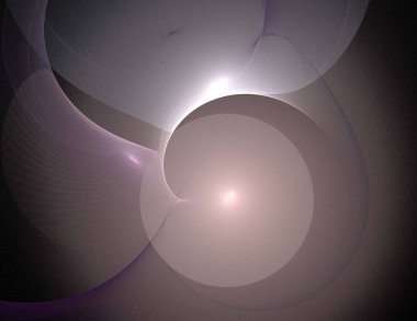 Siyah Renk Üzerine Bir Dijital Fraktal Resmi