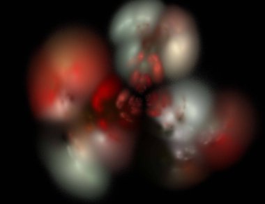 Siyah Renk Üzerine Bir Dijital Fraktal Resmi