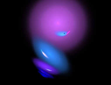 Siyah Renk Üzerine Bir Dijital Fraktal Resmi