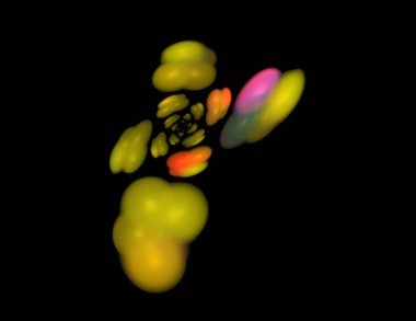 Siyah Renk Üzerine Bir Dijital Fraktal Resmi
