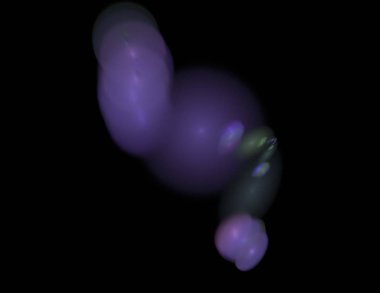 Siyah Renk Üzerine Bir Dijital Fraktal Resmi