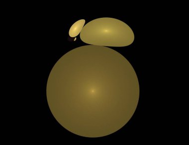 Siyah Renk Üzerine Bir Dijital Fraktal Resmi