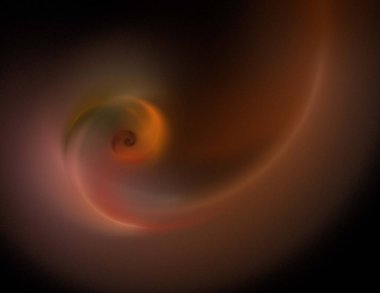 Siyah Renk Üzerine Bir Dijital Fraktal Resmi