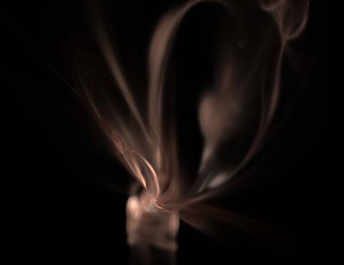 Siyah Renk Üzerine Bir Dijital Fraktal Resmi