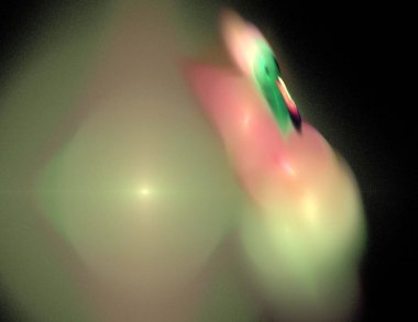 Siyah Renk Üzerine Bir Dijital Fraktal Resmi