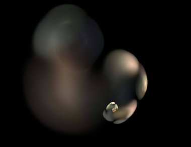 Siyah Renk Üzerine Bir Dijital Fraktal Resmi