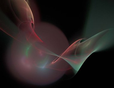 Siyah Renk Üzerine Bir Dijital Fraktal Resmi