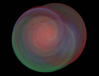 Siyah Renk Üzerine Bir Dijital Fraktal Resmi