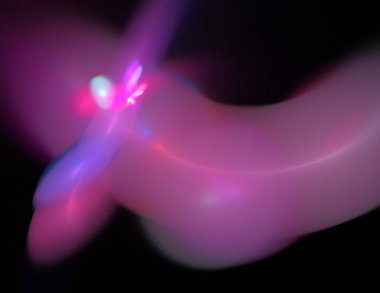 Siyah Renk Üzerine Bir Dijital Fraktal Resmi