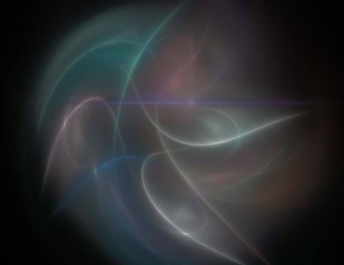 Siyah Renk Üzerine Bir Dijital Fraktal Resmi