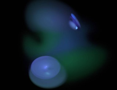 Siyah Renk Üzerine Bir Dijital Fraktal Resmi