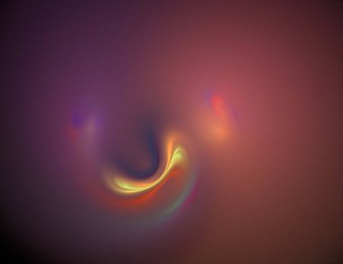 Siyah Renk Üzerine Bir Dijital Fraktal Resmi