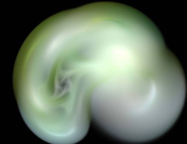 Siyah Renk Üzerine Bir Dijital Fraktal Resmi