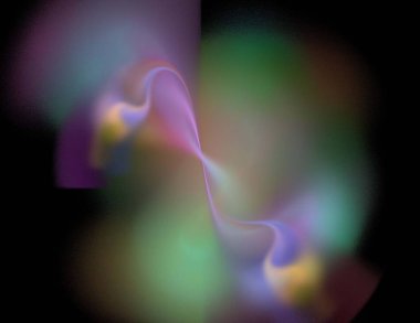 Siyah Renk Üzerine Bir Dijital Fraktal Resmi