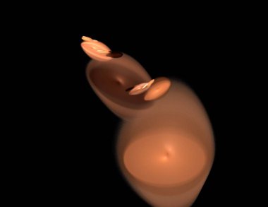 Siyah Renk Üzerine Bir Dijital Fraktal Resmi