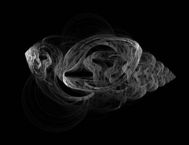 Siyah Renk Üzerine Bir Dijital Fraktal Resmi