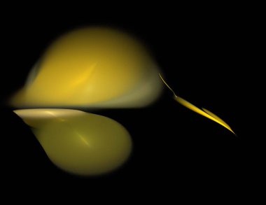 Siyah Renk Üzerine Bir Dijital Fraktal Resmi