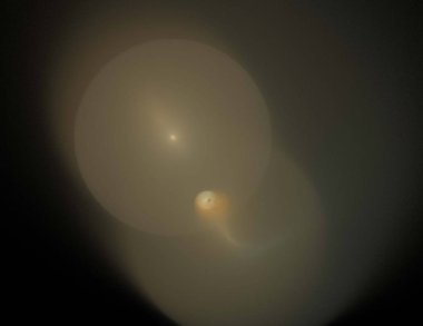 Siyah Renk Üzerine Bir Dijital Fraktal Resmi