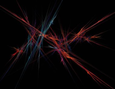 Siyah Renk Üzerine Bir Dijital Fraktal Resmi