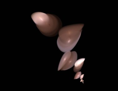 Siyah Renk Üzerine Bir Dijital Fraktal Resmi