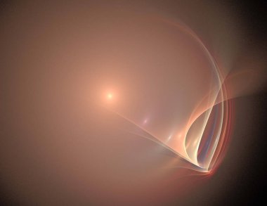 Siyah Renk Üzerine Bir Dijital Fraktal Resmi