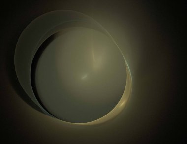 Siyah Renk Üzerine Bir Dijital Fraktal Resmi