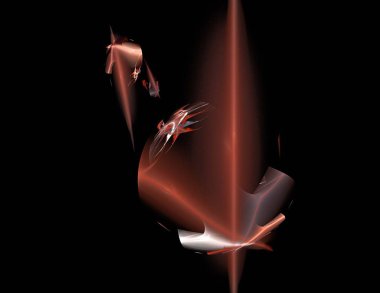 Siyah Renk Üzerine Bir Dijital Fraktal Resmi