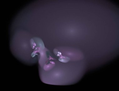 Siyah Renk Üzerine Bir Dijital Fraktal Resmi