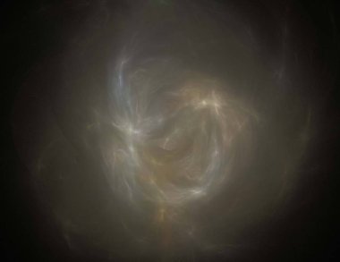 Siyah Renk Üzerine Bir Dijital Fraktal Resmi