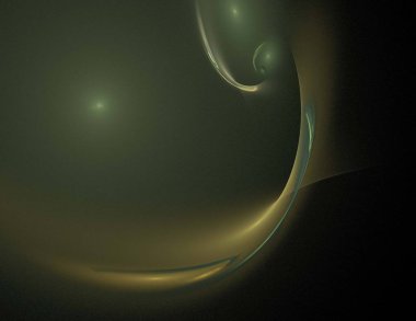 Siyah Renk Üzerine Bir Dijital Fraktal Resmi