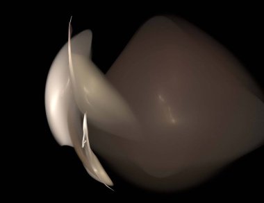 Siyah Renk Üzerine Bir Dijital Fraktal Resmi