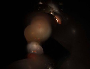 Siyah Renk Üzerine Bir Dijital Fraktal Resmi