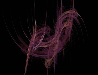 Siyah Renk Üzerine Bir Dijital Fraktal Resmi