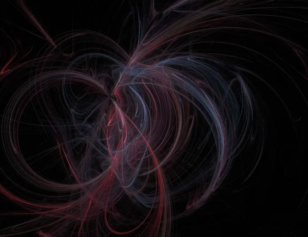 Siyah Renk Üzerine Bir Dijital Fraktal Resmi