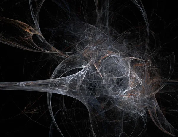 Siyah Renk Üzerine Bir Dijital Fraktal Resmi