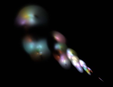 Siyah Renk Üzerine Bir Dijital Fraktal Resmi