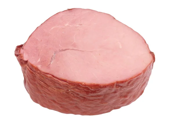 Шматочок вареного і копченого м'яса ізольовано — стокове фото