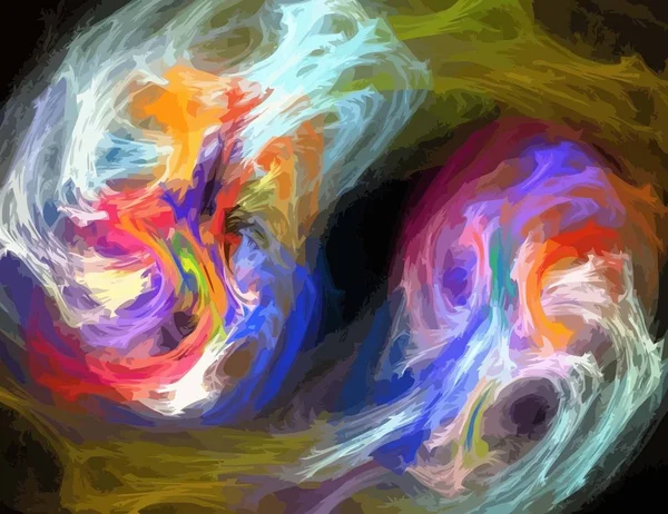 One Ilustración de fractal digital con multicolor — Archivo Imágenes Vectoriales