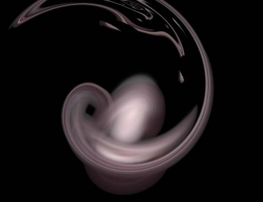 Siyah Renk Üzerine Bir Dijital Fraktal Resmi