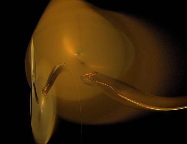 Siyah Renk Üzerine Bir Dijital Fraktal Resmi