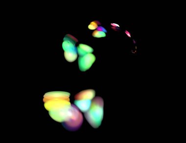 Siyah Renk Üzerine Bir Dijital Fraktal Resmi