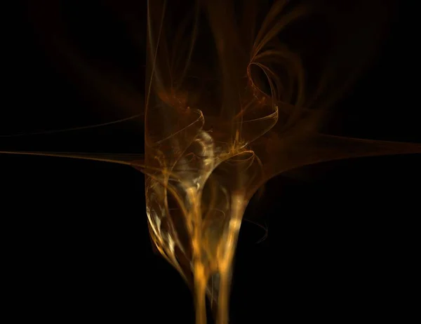 Bild eines digitalen Fraktals auf schwarzer Farbe — Stockfoto