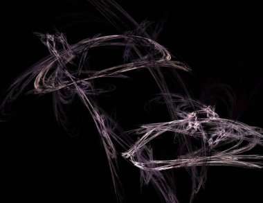 Siyah Renk Üzerine Bir Dijital Fraktal Resmi