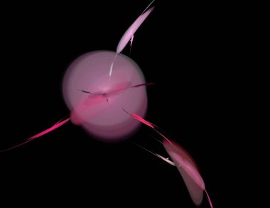 Siyah Renk Üzerine Bir Dijital Fraktal Resmi