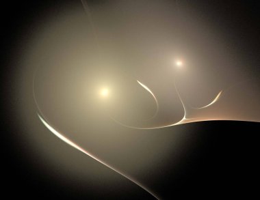 Siyah Renk Üzerine Bir Dijital Fraktal Resmi