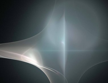 Siyah Renk Üzerine Bir Dijital Fraktal Resmi