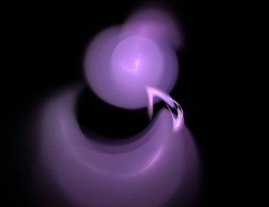 Siyah Renk Üzerine Bir Dijital Fraktal Resmi