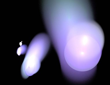 Siyah Renk Üzerine Bir Dijital Fraktal Resmi