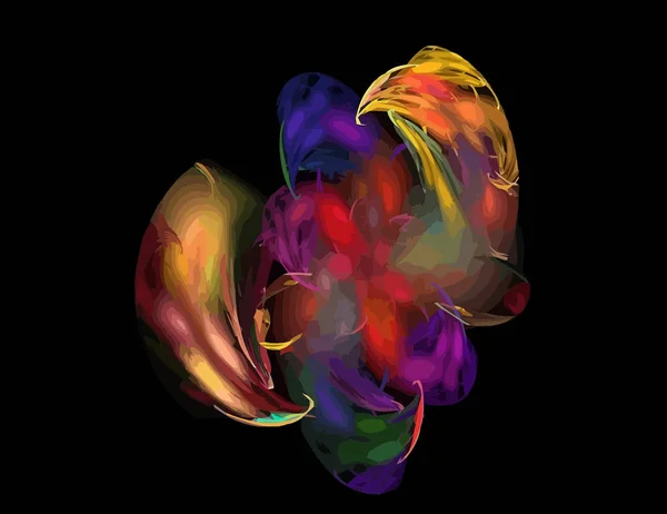 Een illustratie van digitale fractal met multicolor — Stockvector